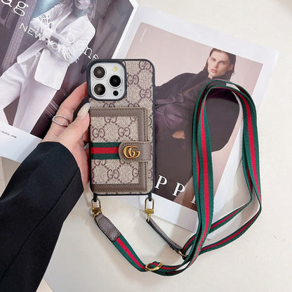 Premium Card Bag Crossbody iPhone Case