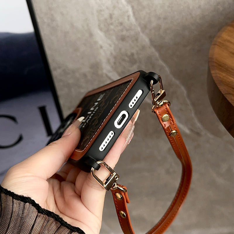 Fashion Hand Holder Leather 16 iPhone Case
