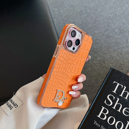 Fashion Diamond Logo Rose Gold iPhone Case