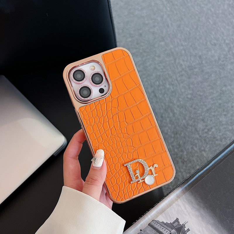 Fashion Diamond Logo Rose Gold iPhone Case