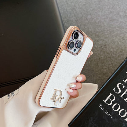 Fashion Diamond Logo Rose Gold iPhone Case