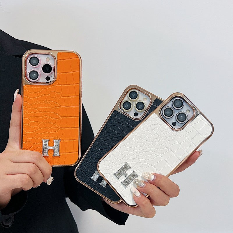Classic Diamond Logo Rose Gold iPhone Case
