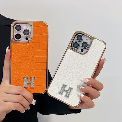 Classic Diamond Logo Rose Gold iPhone Case