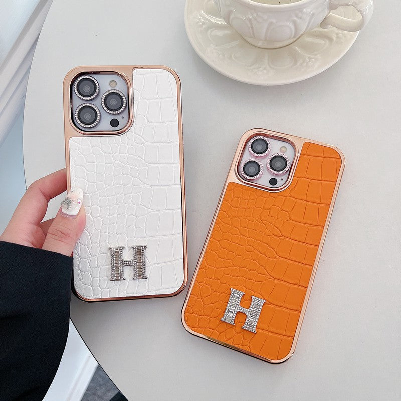 Classic Diamond Logo Rose Gold iPhone Case