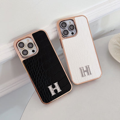 Classic Diamond Logo Rose Gold iPhone Case
