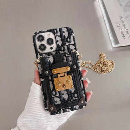 Fashion Card Bag Fabric iPhone Case