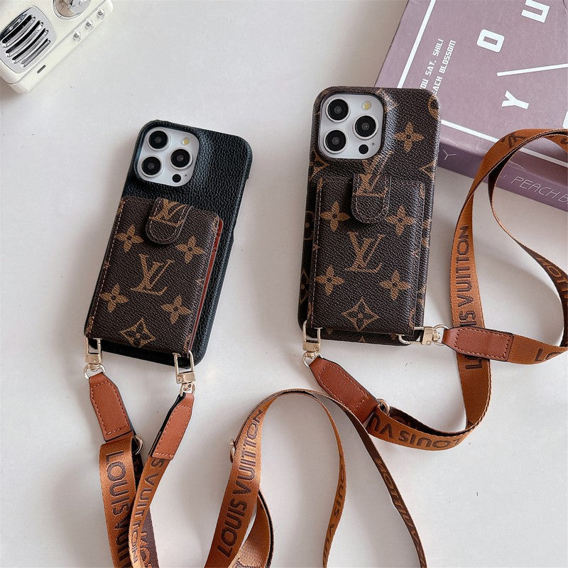 Luxury Card Bag Crossbody Chain iPhone Case