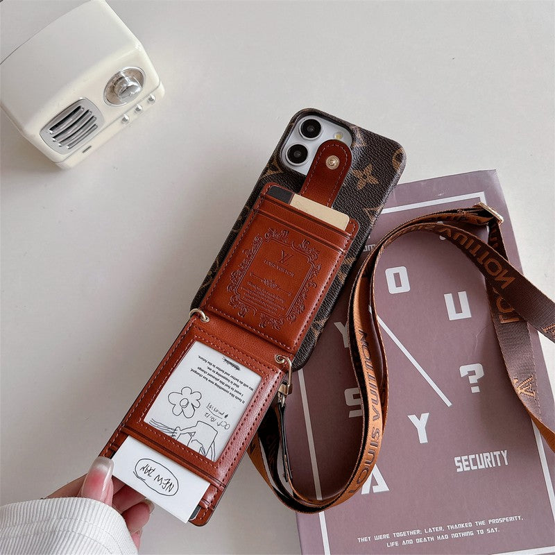 Luxury Card Bag Crossbody Chain iPhone Case