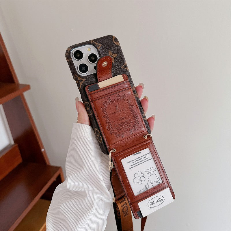 Luxury Card Bag Crossbody Chain iPhone Case