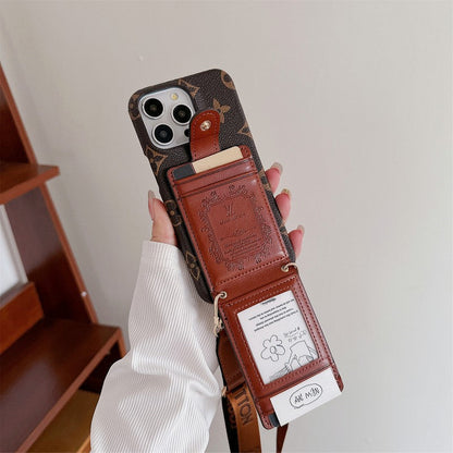 Luxury Card Bag Crossbody Chain iPhone Case