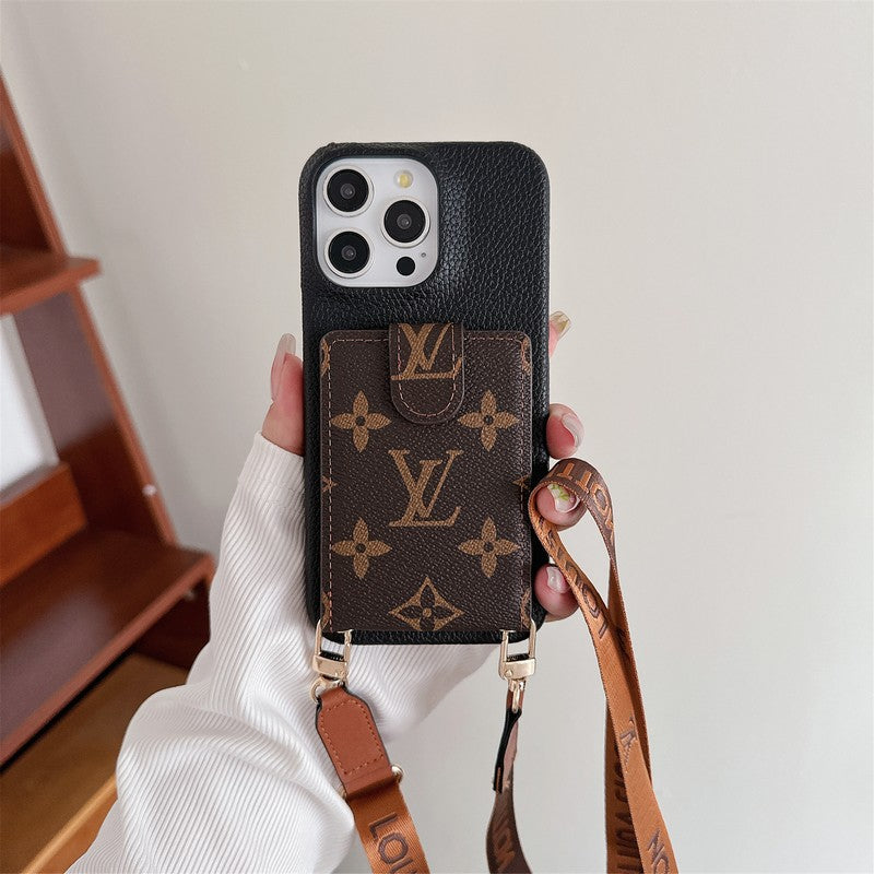 Luxury Card Bag Crossbody Chain iPhone Case