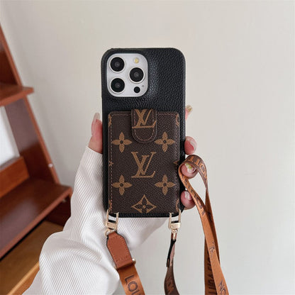 Luxury Card Bag Crossbody Chain iPhone Case