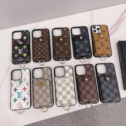 Luxury Card Bag Classic Color iPhone Case