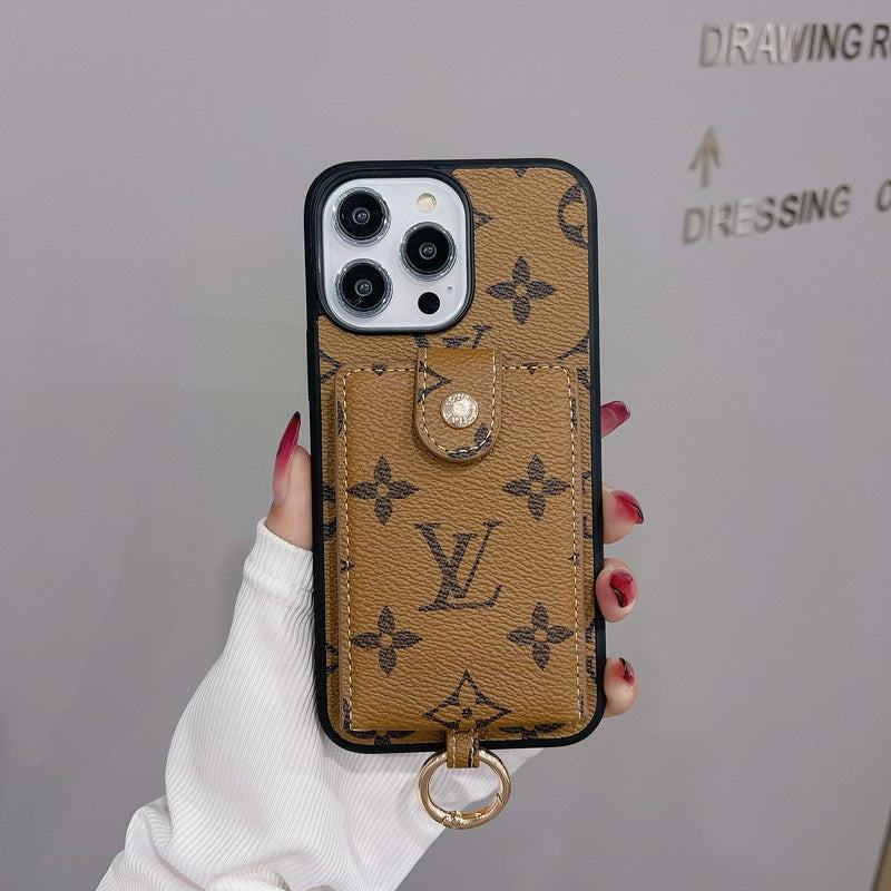 Luxury Card Bag Classic Color iPhone Case