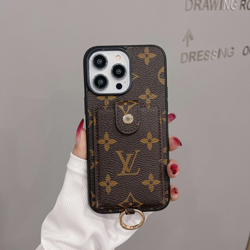 Luxury Card Bag Classic Color iPhone Case