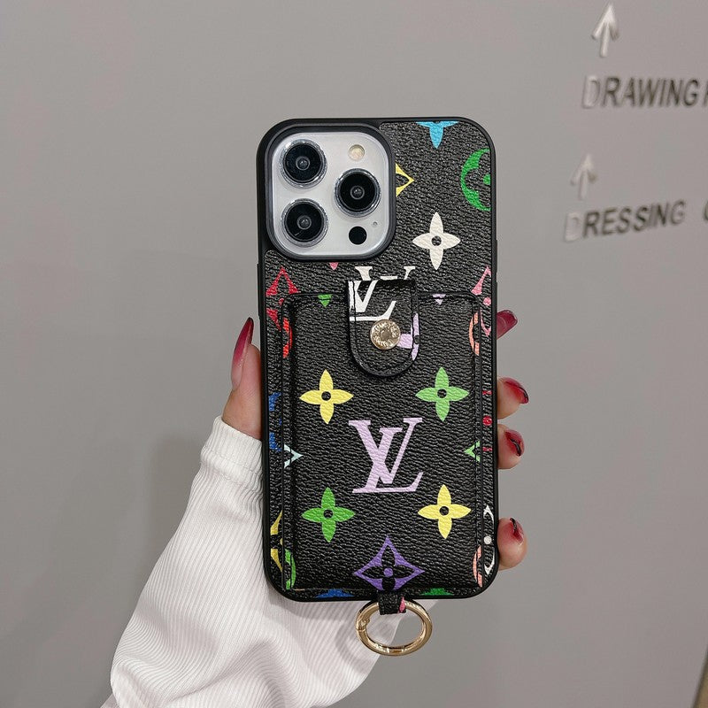 Luxury Card Bag Classic Color iPhone Case