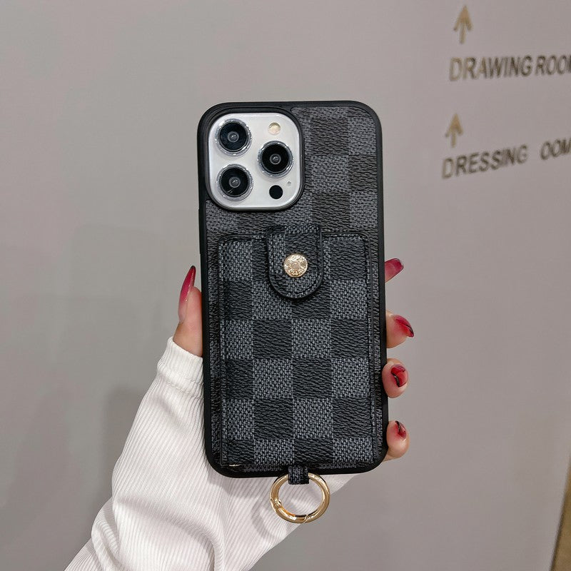Luxury Card Bag Classic Color iPhone Case