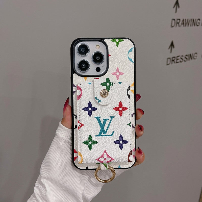 Luxury Card Bag Classic Color iPhone Case