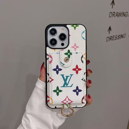 Luxury Card Bag Classic Color iPhone Case