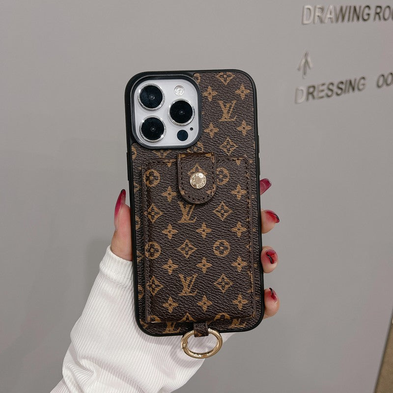Luxury Card Bag Classic Color iPhone Case