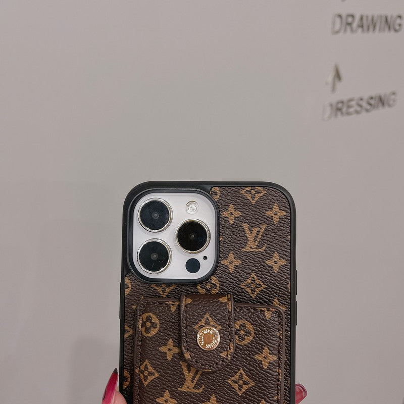 Luxury Card Bag Classic Color iPhone Case