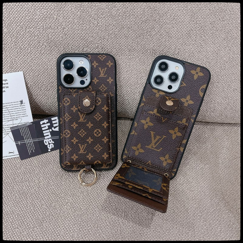 Luxury Card Bag Classic Color iPhone Case