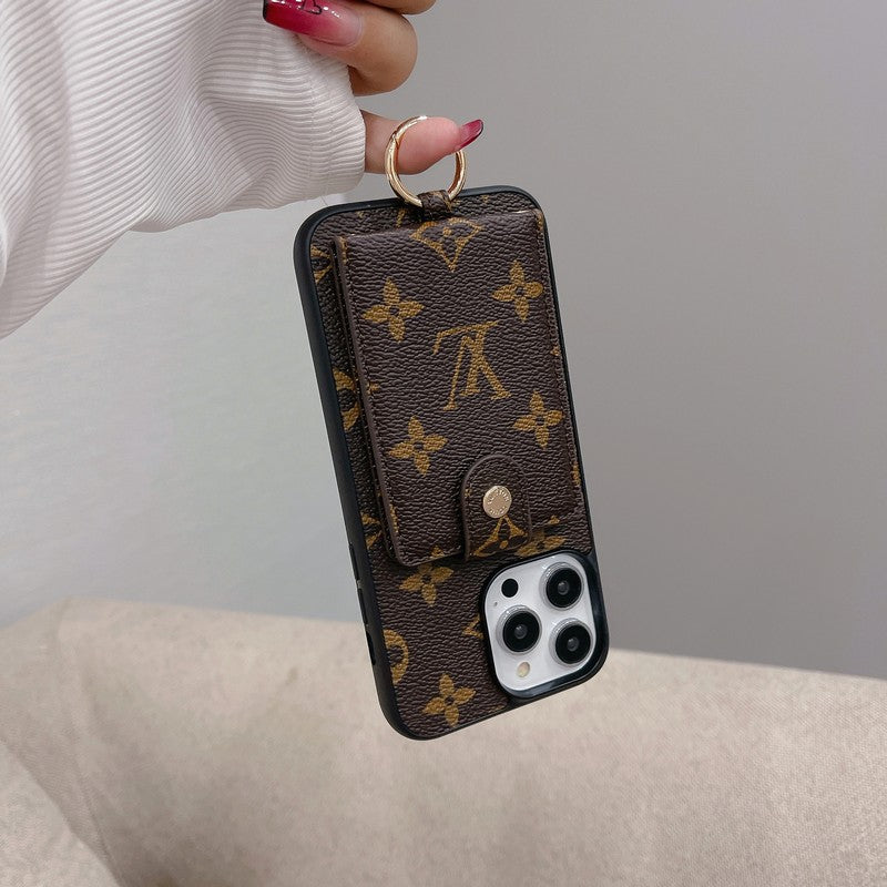 Luxury Card Bag Classic Color iPhone Case
