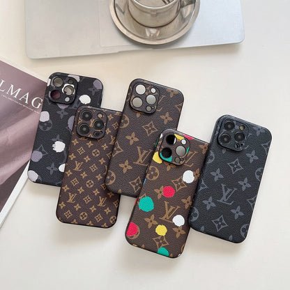 Luxury Classic Color Leather iPhone Case