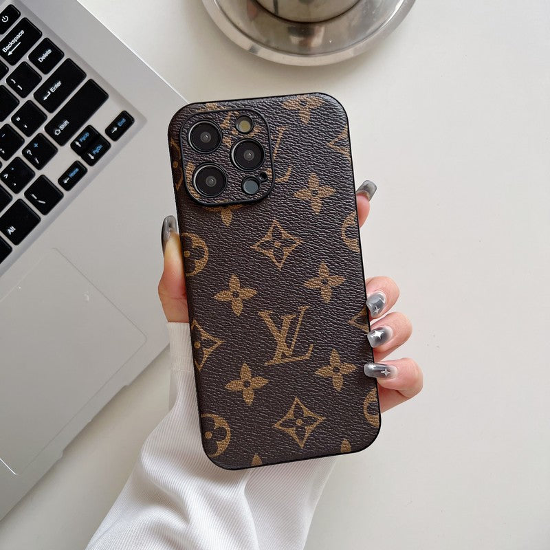 Luxury Classic Color Leather iPhone Case