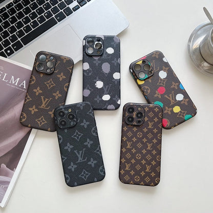 Luxury Classic Color Leather iPhone Case