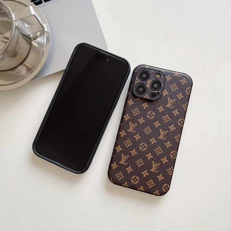 Luxury Classic Color Leather iPhone Case