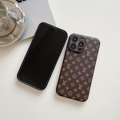 Luxury Classic Color Leather iPhone Case