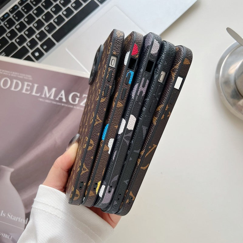 Luxury Classic Color Leather iPhone Case