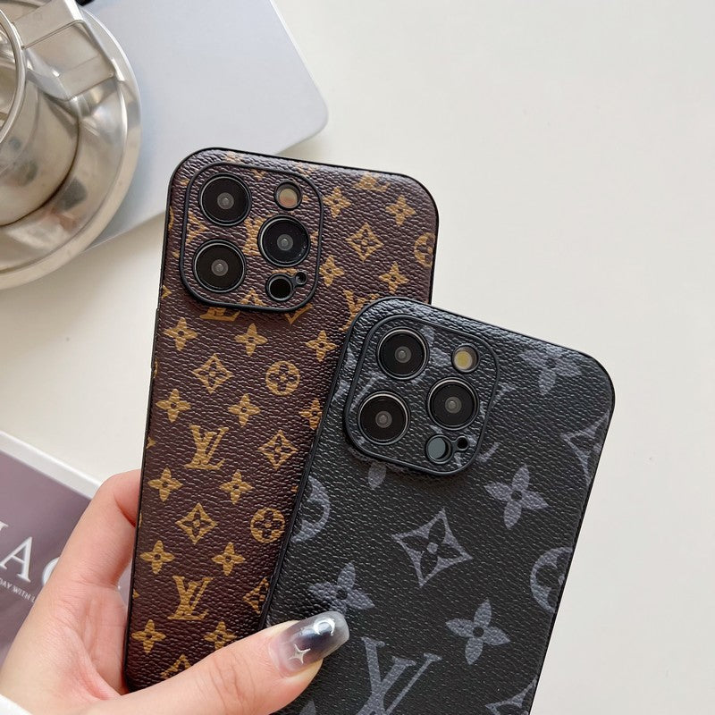 Luxury Classic Color Leather iPhone Case