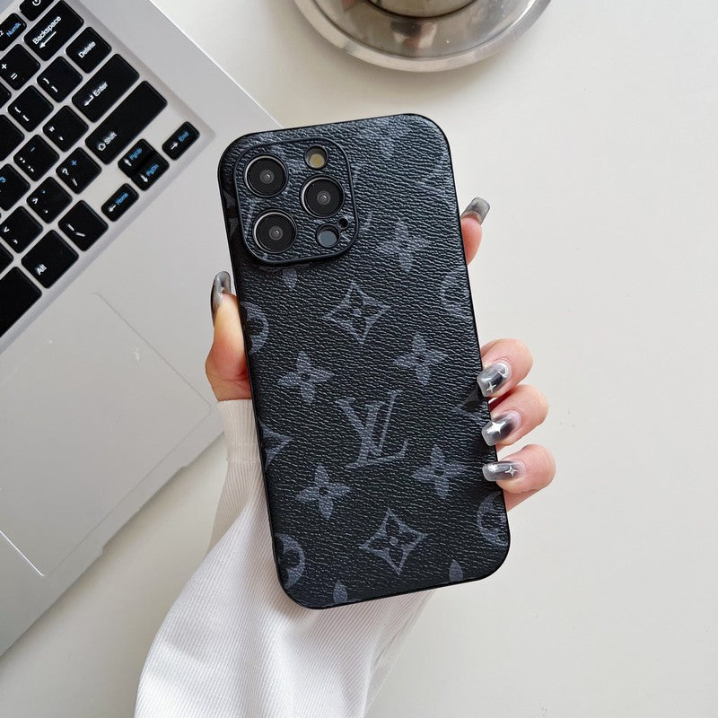 Luxury Classic Color Leather iPhone Case
