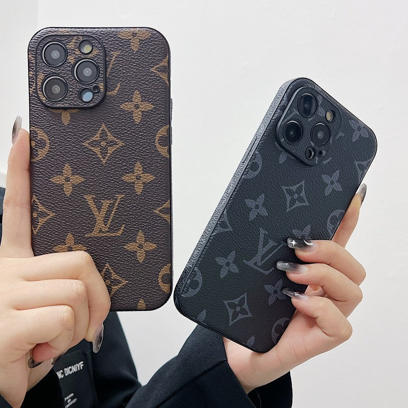 Luxury Classic Color Leather iPhone Case