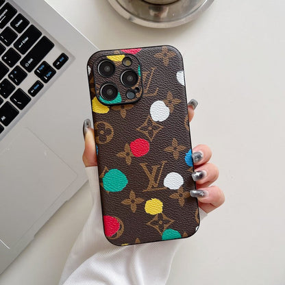 Luxury Classic Color Leather iPhone Case