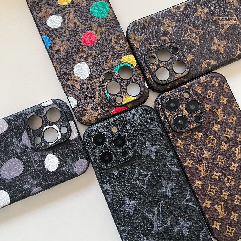 Luxury Classic Color Leather iPhone Case