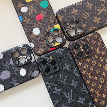 Luxury Classic Color Leather iPhone Case