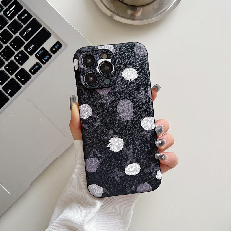 Luxury Classic Color Leather iPhone Case
