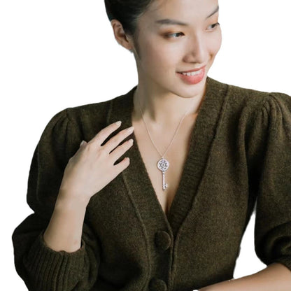 Light luxury key necklace sweater chain