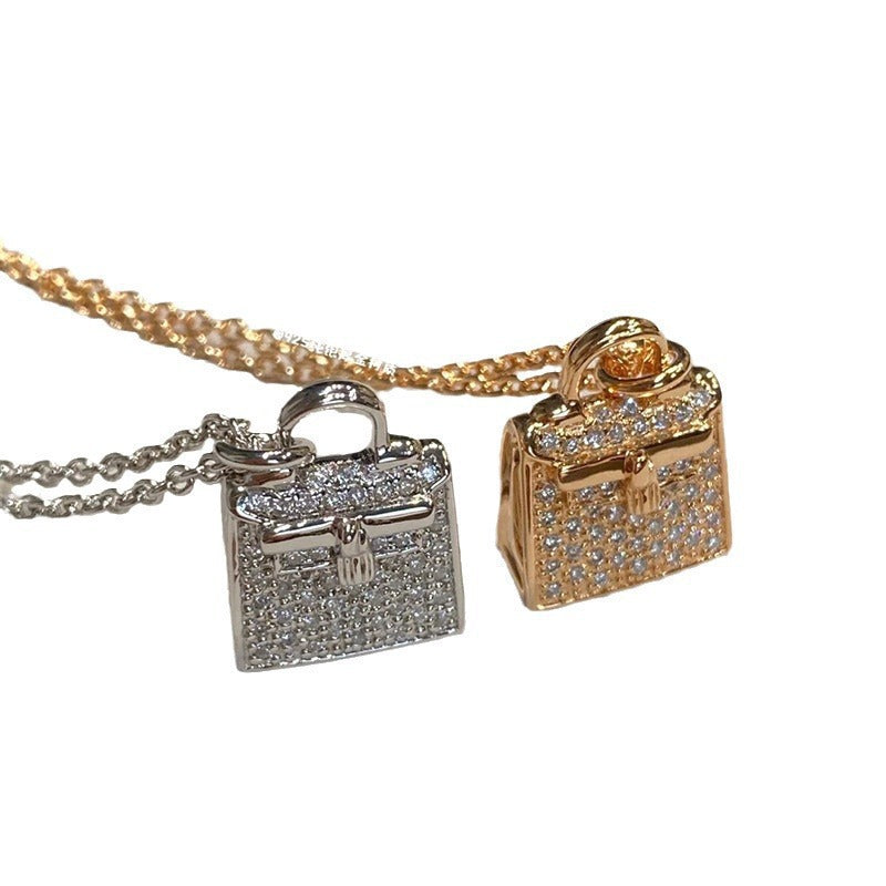 Luxury-style bag necklace