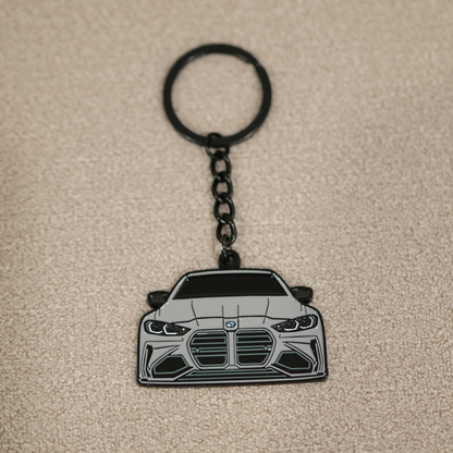 Multi-Color Car-Shaped Metal Keychain