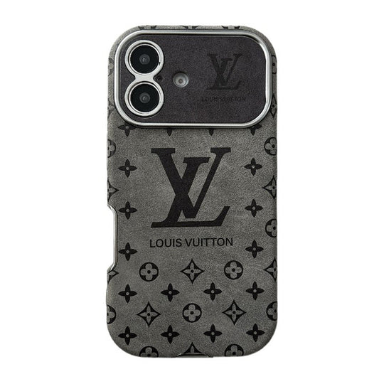 Luxury Brown & Black Color Leather iPhone Case