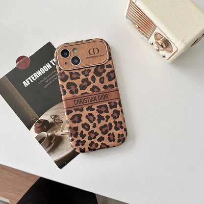 Fashion Brown Color Leather iPhone Case