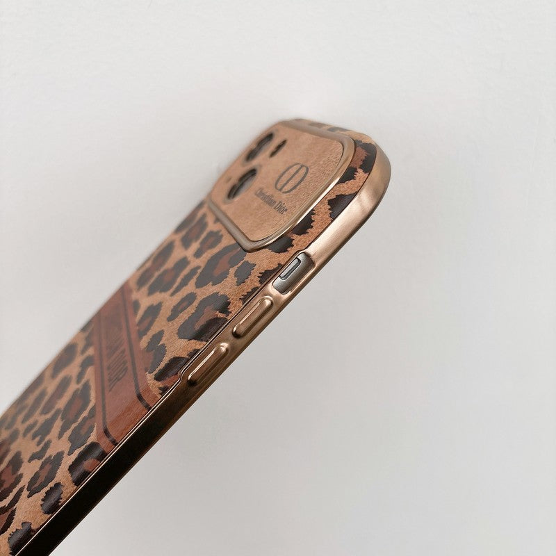 Fashion Brown Color Leather iPhone Case