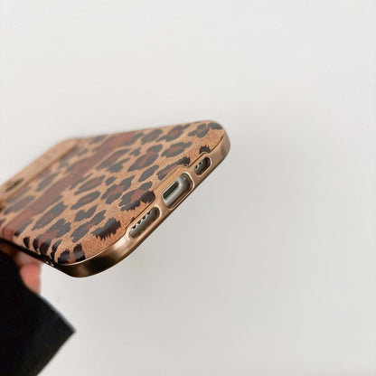 Fashion Brown Color Leather iPhone Case