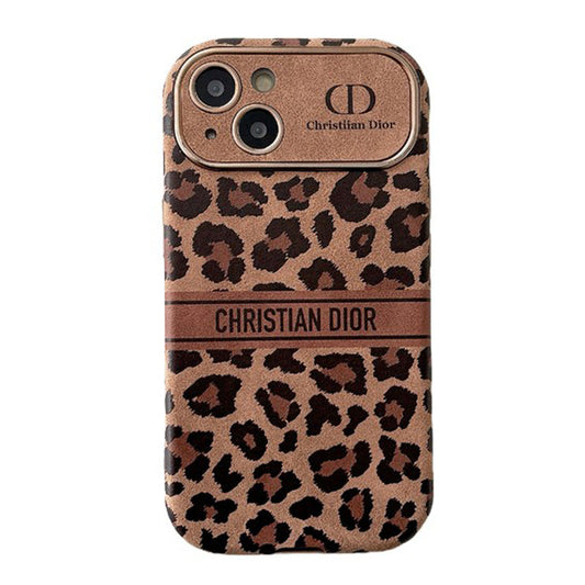 Fashion Brown Color Leather iPhone Case