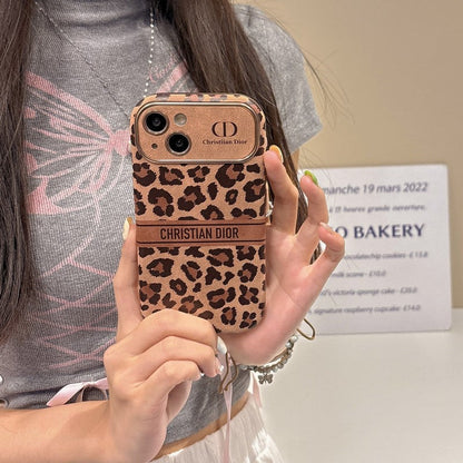 Fashion Brown Color Leather iPhone Case