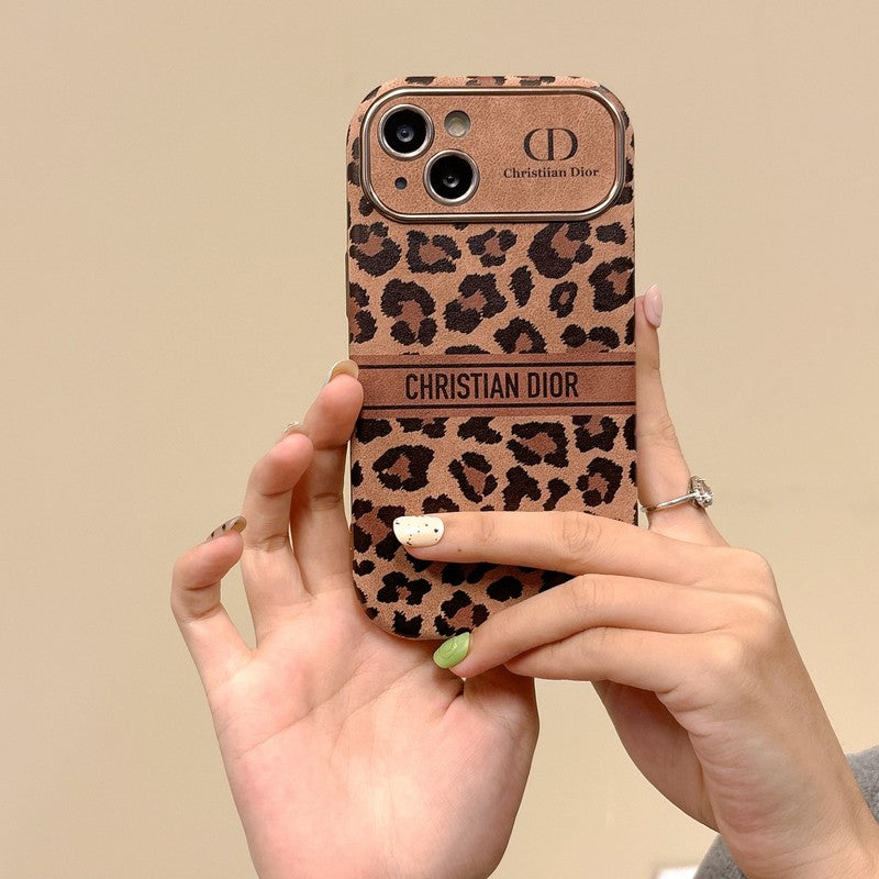 Fashion Brown Color Leather iPhone Case